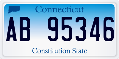 CT license plate AB95346