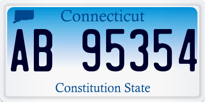 CT license plate AB95354