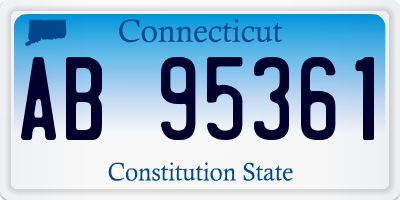 CT license plate AB95361