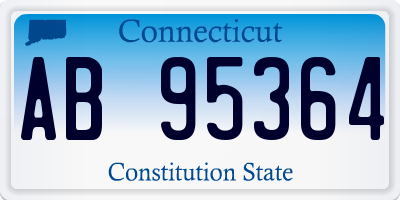 CT license plate AB95364