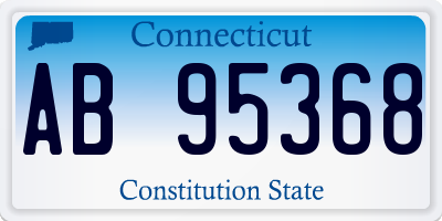 CT license plate AB95368