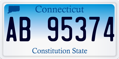 CT license plate AB95374