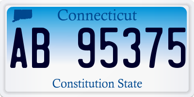 CT license plate AB95375