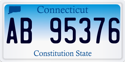 CT license plate AB95376