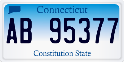 CT license plate AB95377