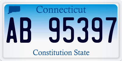 CT license plate AB95397