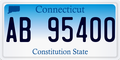 CT license plate AB95400