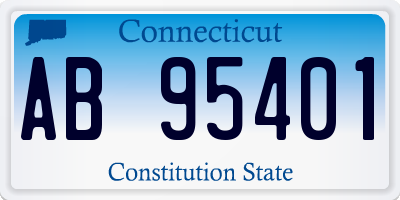 CT license plate AB95401