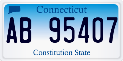 CT license plate AB95407