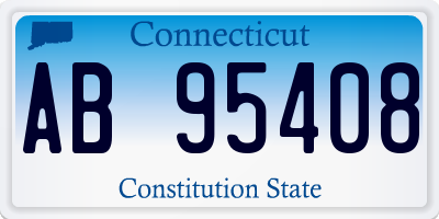 CT license plate AB95408