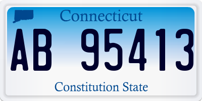 CT license plate AB95413