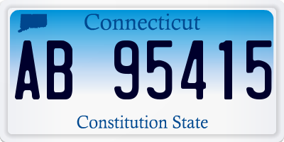 CT license plate AB95415