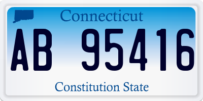 CT license plate AB95416