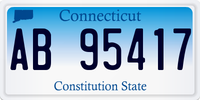 CT license plate AB95417