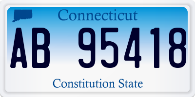 CT license plate AB95418