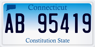 CT license plate AB95419