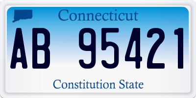 CT license plate AB95421