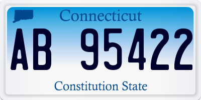 CT license plate AB95422