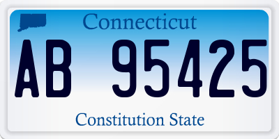 CT license plate AB95425