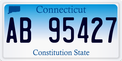 CT license plate AB95427