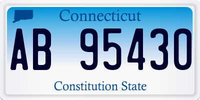 CT license plate AB95430