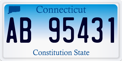 CT license plate AB95431