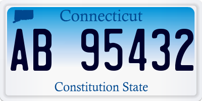 CT license plate AB95432