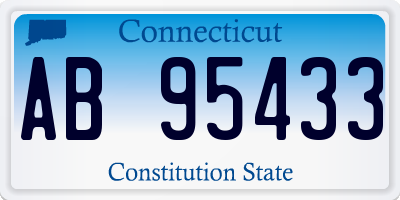 CT license plate AB95433