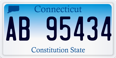 CT license plate AB95434