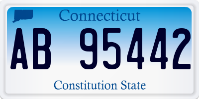 CT license plate AB95442