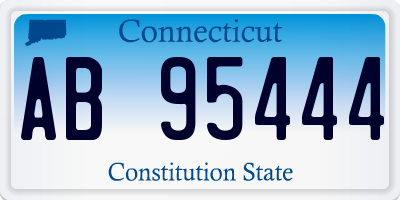 CT license plate AB95444