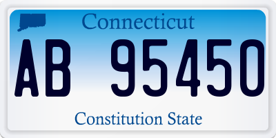 CT license plate AB95450