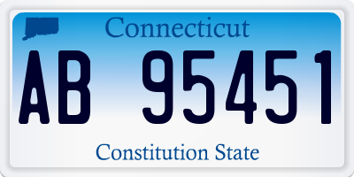 CT license plate AB95451