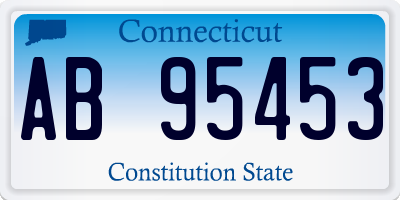 CT license plate AB95453