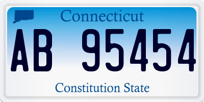 CT license plate AB95454