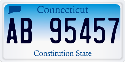 CT license plate AB95457