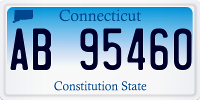 CT license plate AB95460