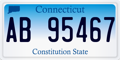 CT license plate AB95467