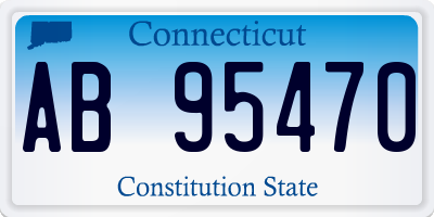 CT license plate AB95470