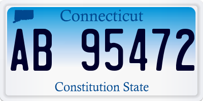 CT license plate AB95472