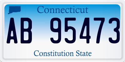 CT license plate AB95473