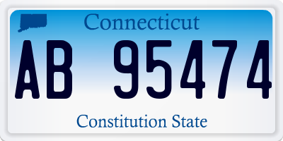 CT license plate AB95474