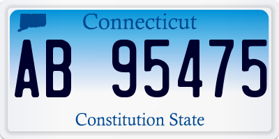 CT license plate AB95475