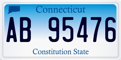 CT license plate AB95476