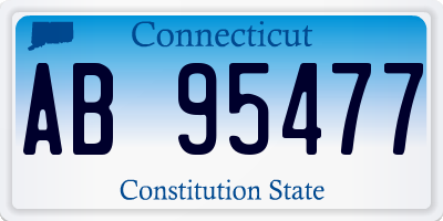 CT license plate AB95477