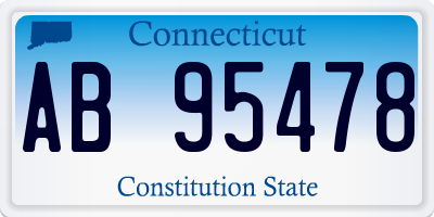 CT license plate AB95478