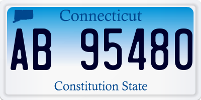 CT license plate AB95480