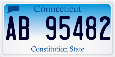 CT license plate AB95482