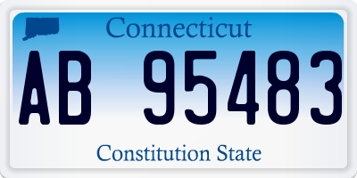 CT license plate AB95483