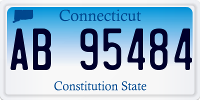 CT license plate AB95484